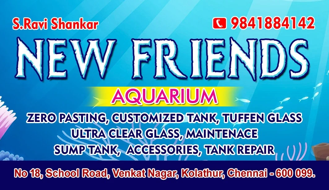 New Friends Aquarium shop and service banner